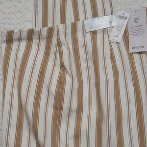 Chico’s Brigitte Striped Ankle Pants, Size L (12/14)